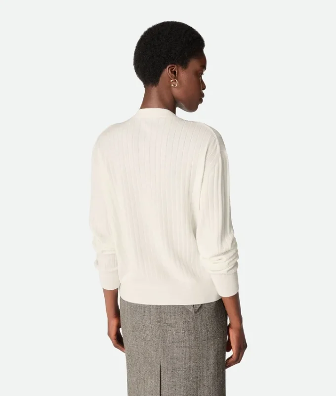 Cárdigan de punto elástico de lana