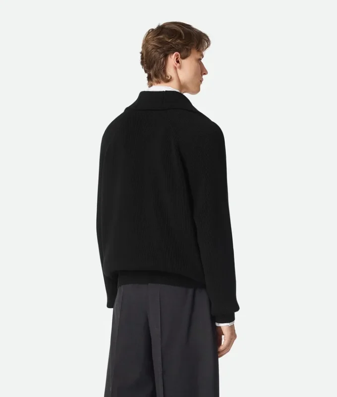 Cárdigan de punto elástico inglés de algodón