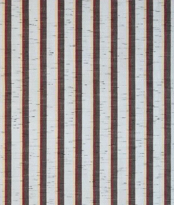 Falda a rayas de algodón y lino