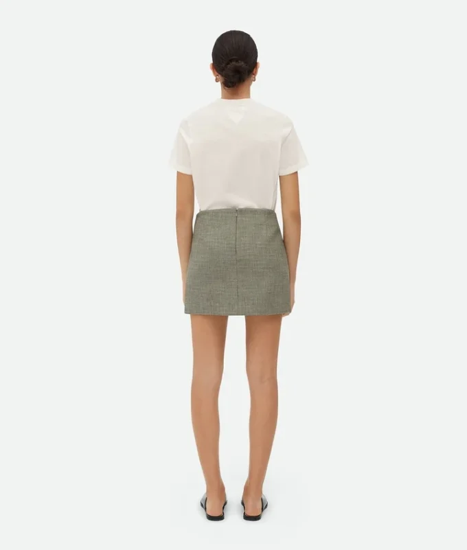 Falda de algodón melange