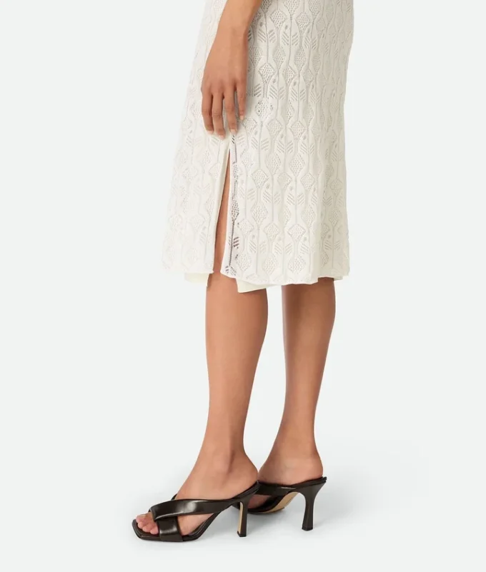 Falda de encaje de algodón y seda