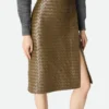 Falda de piel Intrecciato