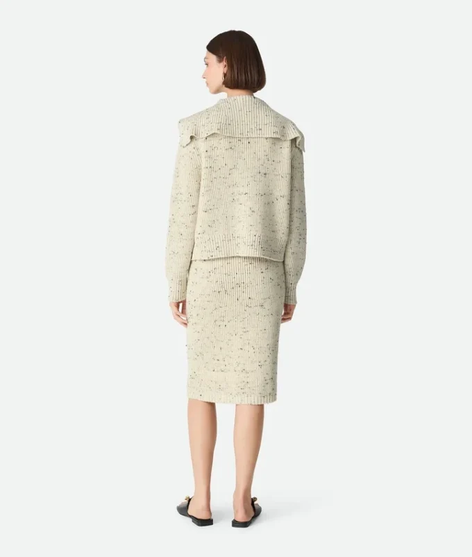 Falda de punto inglés de lana