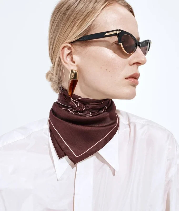 Fular de sarga de seda