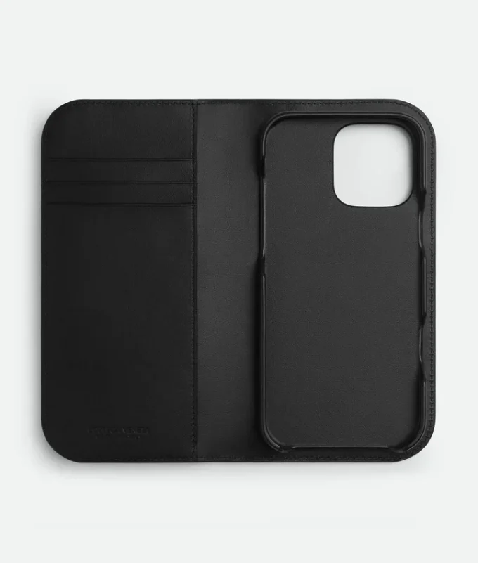 Funda tipo folio Intrecciato para iPhone 16 Pro Max