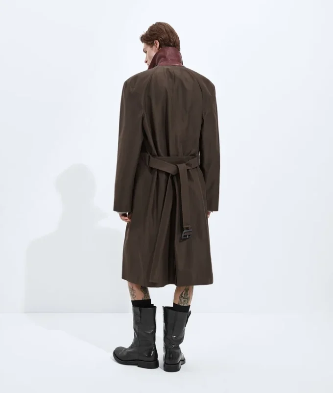 Gabardina de seda y nailon