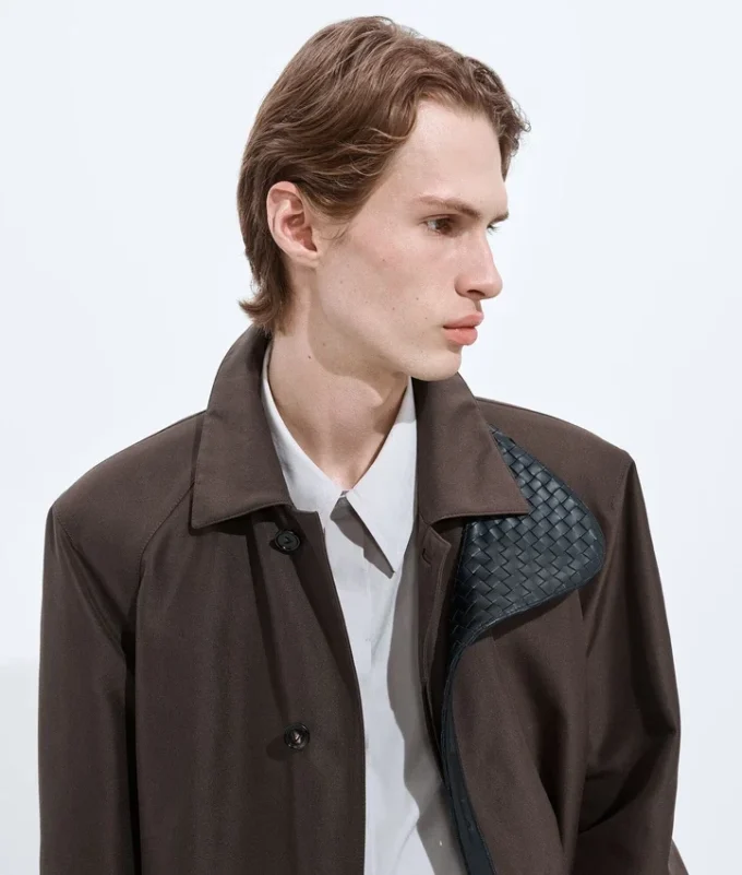 Gabardina de seda y nailon