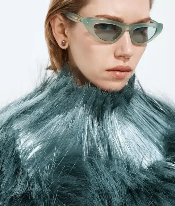 Gafas de sol de ojo de gato con forma abombada