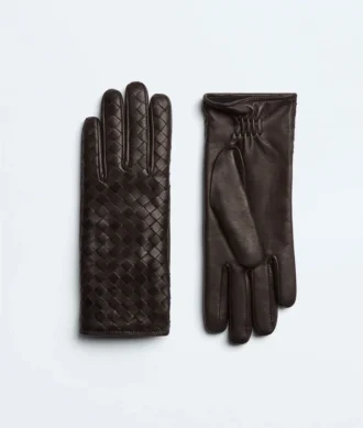 Guantes de piel Intrecciato