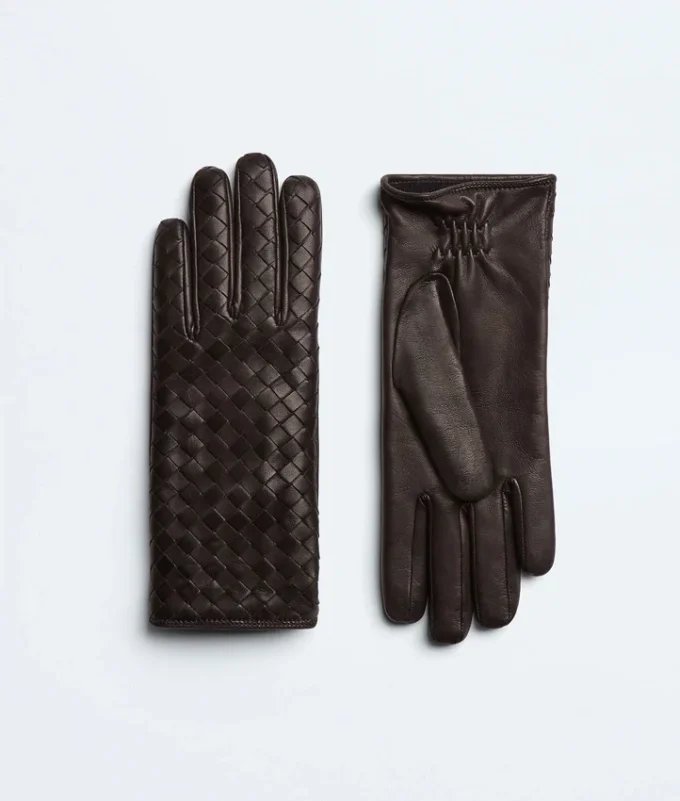 Guantes de piel Intrecciato