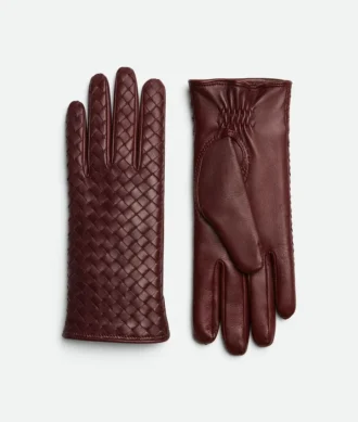 Guantes de piel Intrecciato