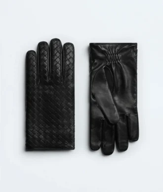 Guantes de piel Intrecciato