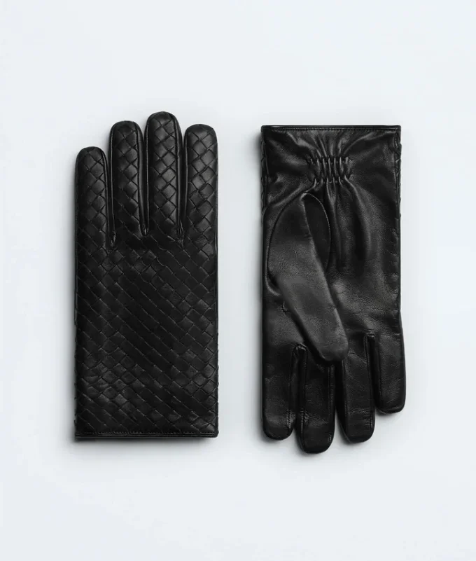 Guantes de piel Intrecciato