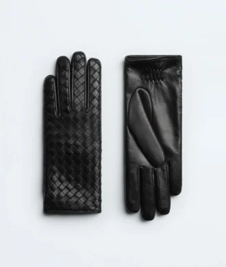 Guantes de piel Intrecciato