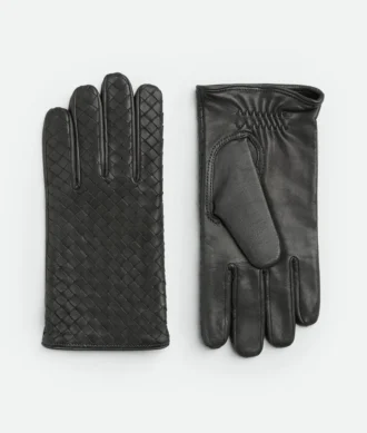 Guantes de piel Intrecciato