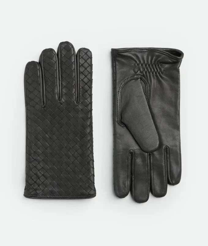 Guantes de piel Intrecciato
