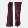 Guantes midi de piel Intrecciato