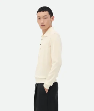 Jersey polo ligero de cachemira fina