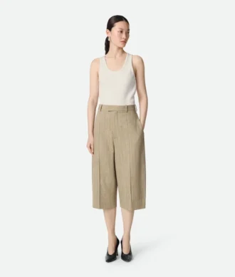 Pantalón culotte de viscosa y seda