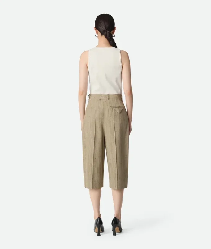 Pantalón culotte de viscosa y seda