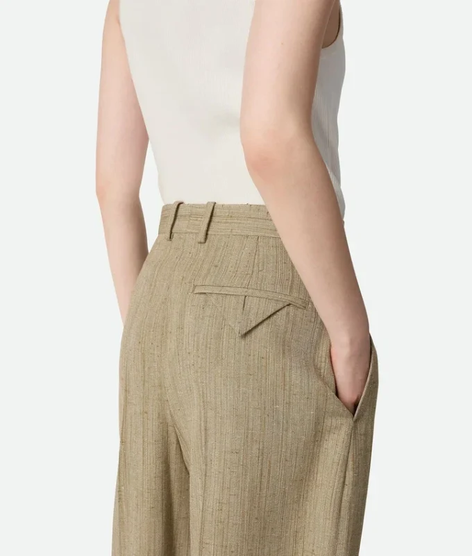 Pantalón culotte de viscosa y seda