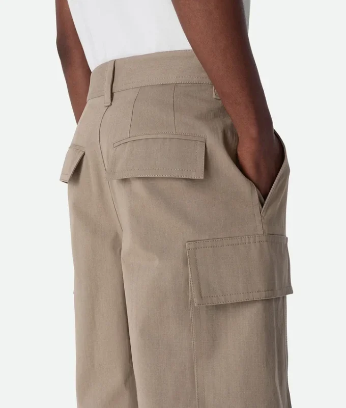 Pantalones cargo de sarga de algodón