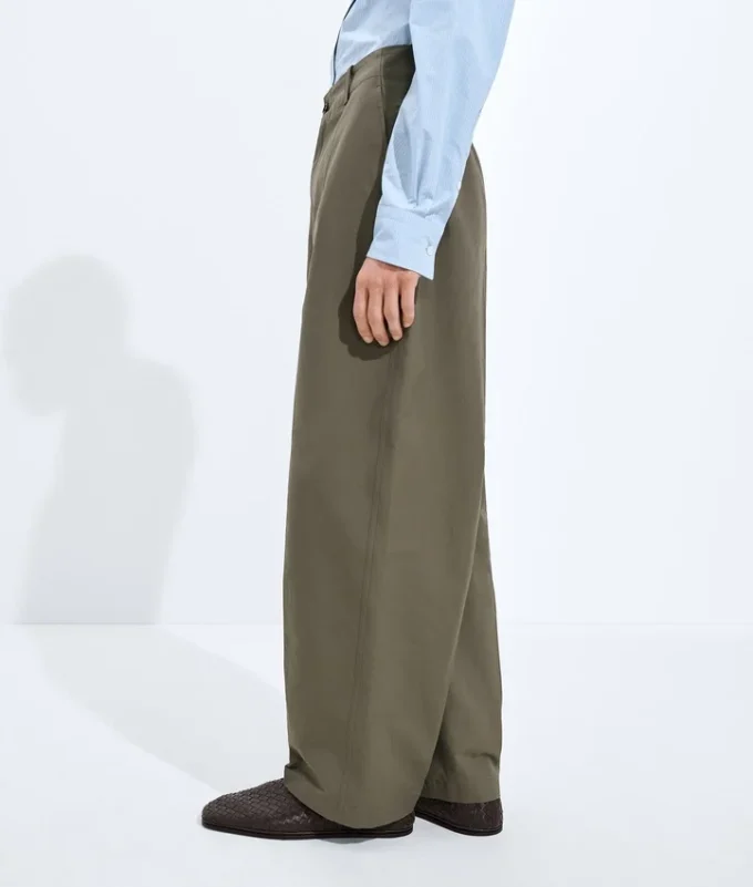 Pantalones compactos de algodón