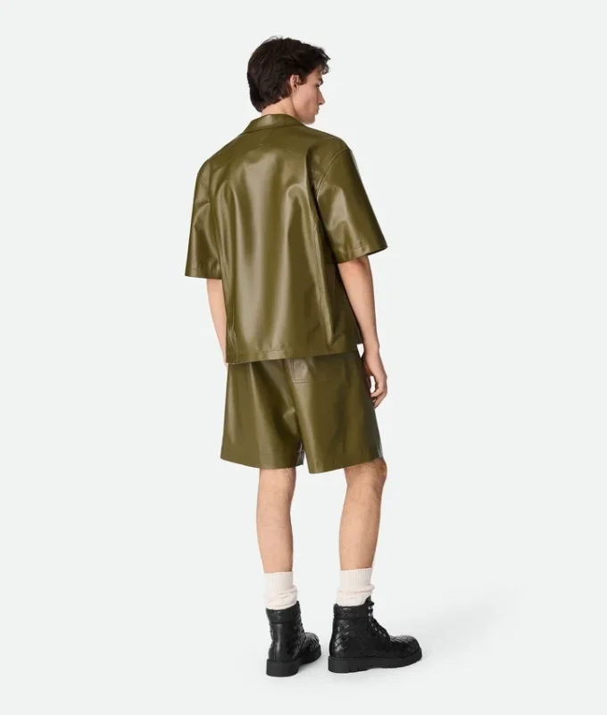 Pantalones cortos de napa de piel