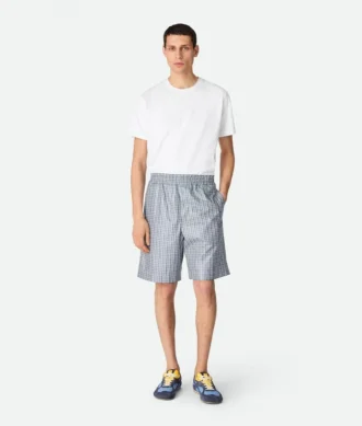 Pantalones cortos de piel estampada