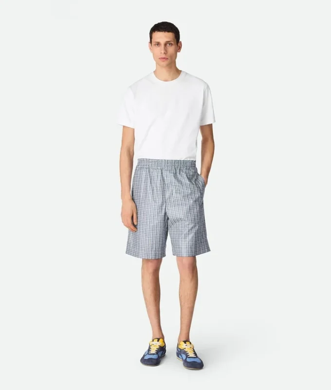 Pantalones cortos de piel estampada