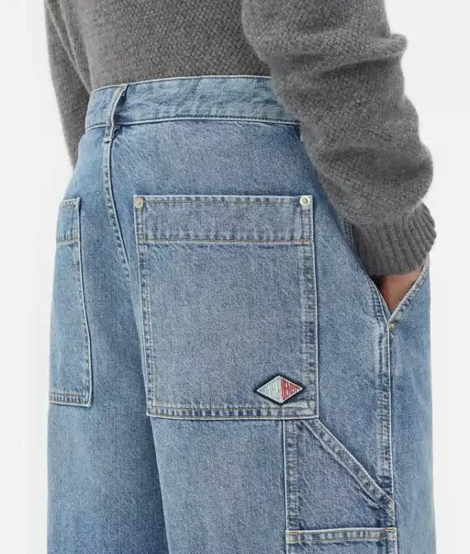 Pantalones cortos vaqueros cargo vintage en azul índigo