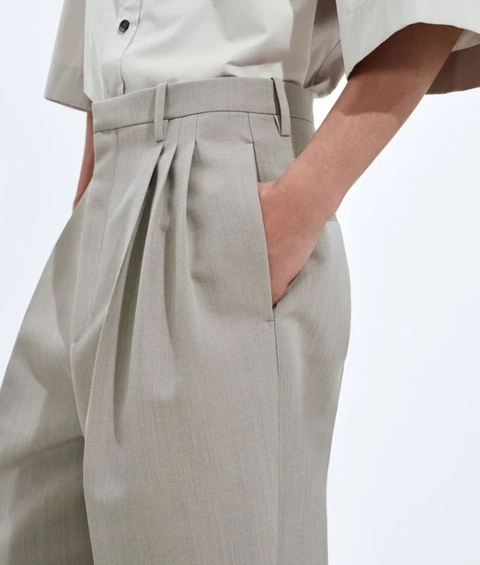 Pantalones de lana melange