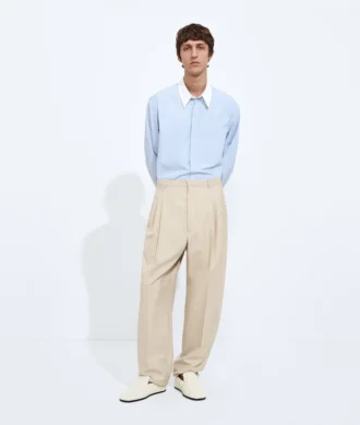 Pantalones de lana y algodón