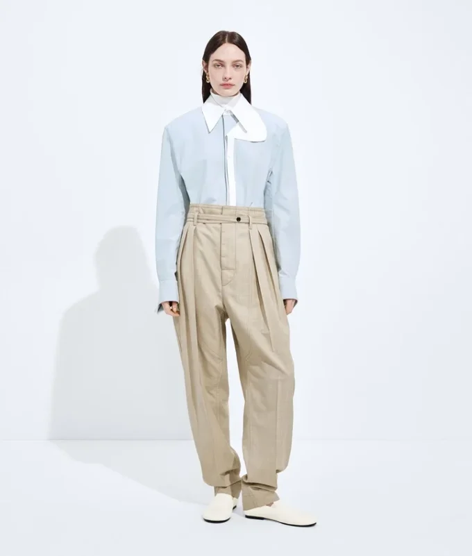 Pantalones de lana y algodón