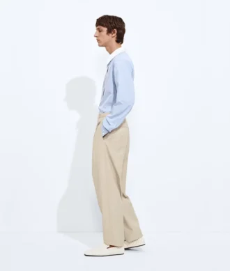 Pantalones de lana y algodón