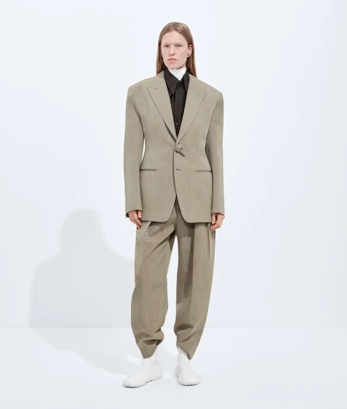 Pantalones de lana y lino