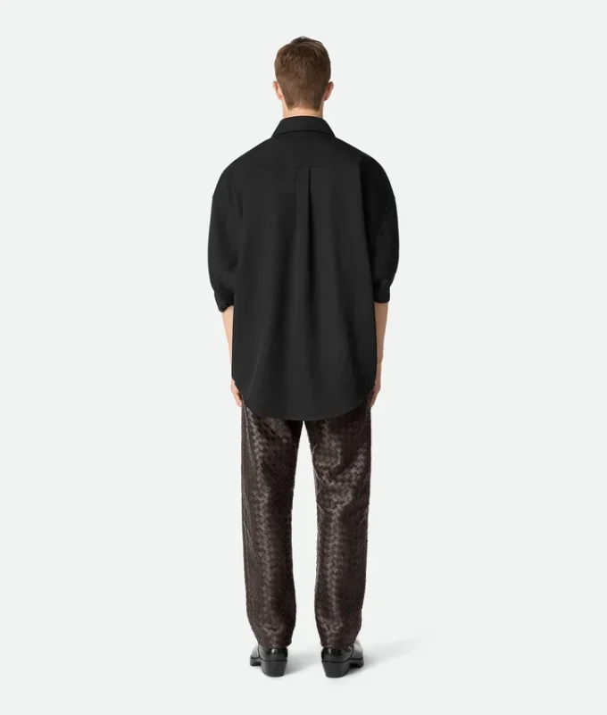 Pantalones de piel Intrecciato