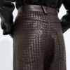 Pantalones de piel Intrecciato