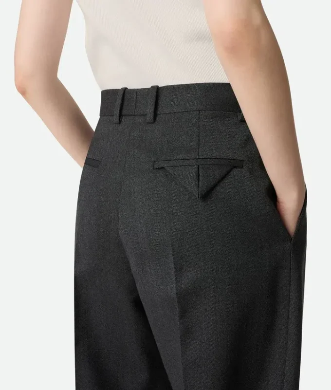 Pantalones de sarga de lana Mouline
