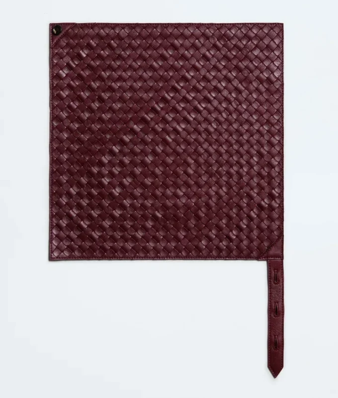 Pañuelo de cuero Intrecciato