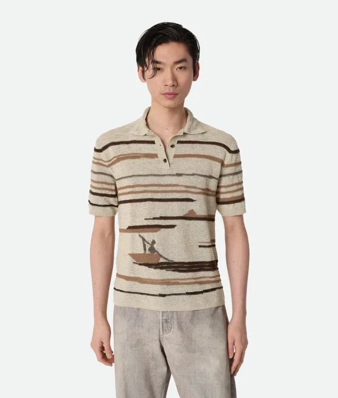 Polo de lino y algodón