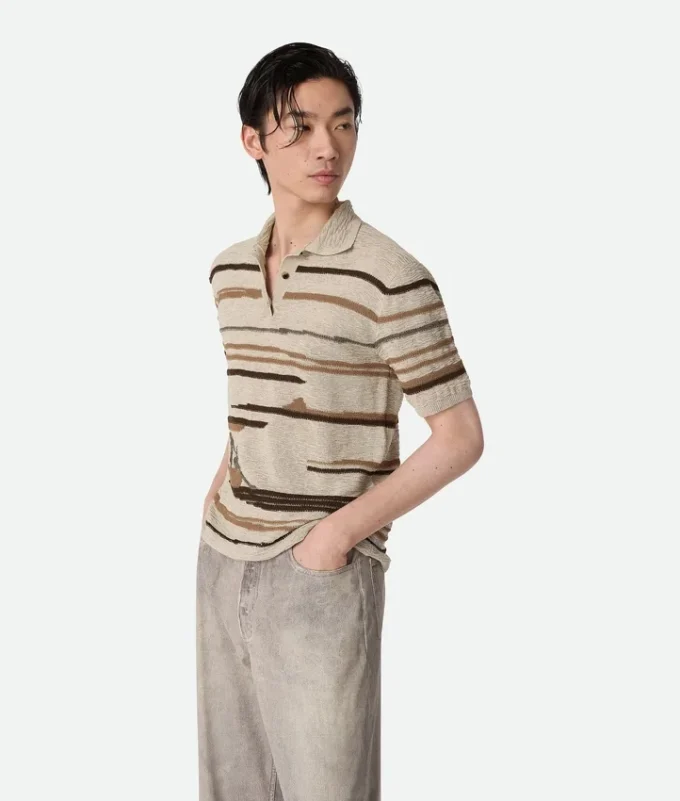 Polo de lino y algodón