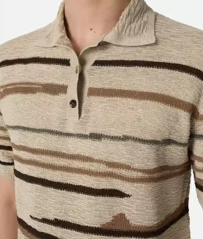 Polo de lino y algodón