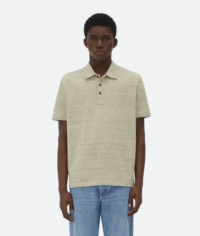 Polo de piqué de algodón chine