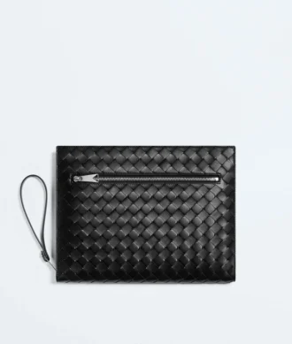 Portadocumentos Intrecciato con correa de muñeca