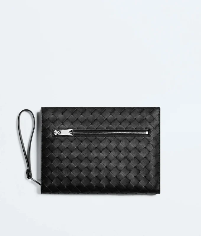 Portadocumentos pequeño Intrecciato con pulsera