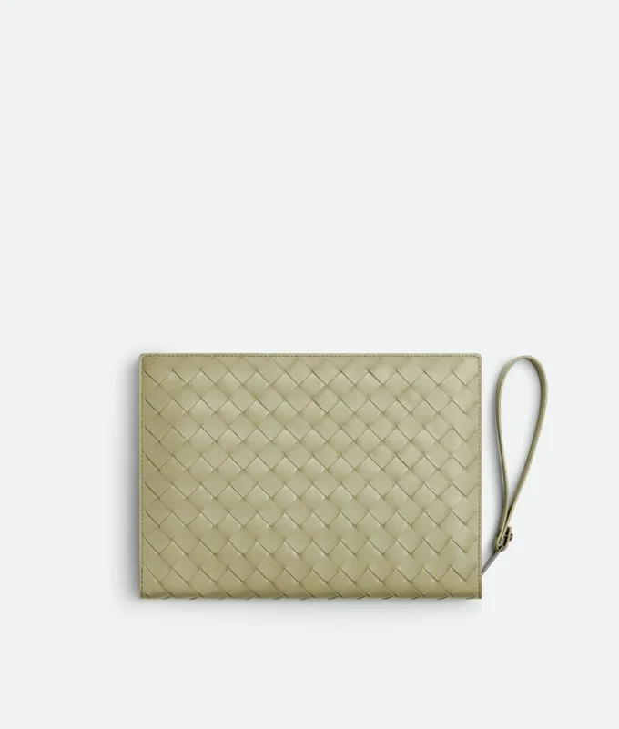 Portadocumentos pequeño Intrecciato con pulsera