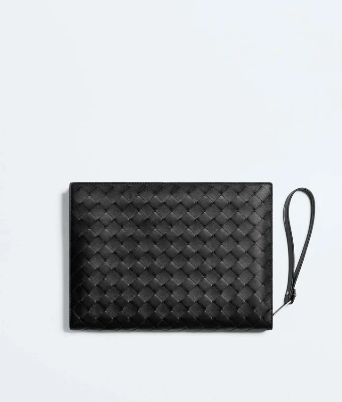 Portadocumentos pequeño Intrecciato con pulsera