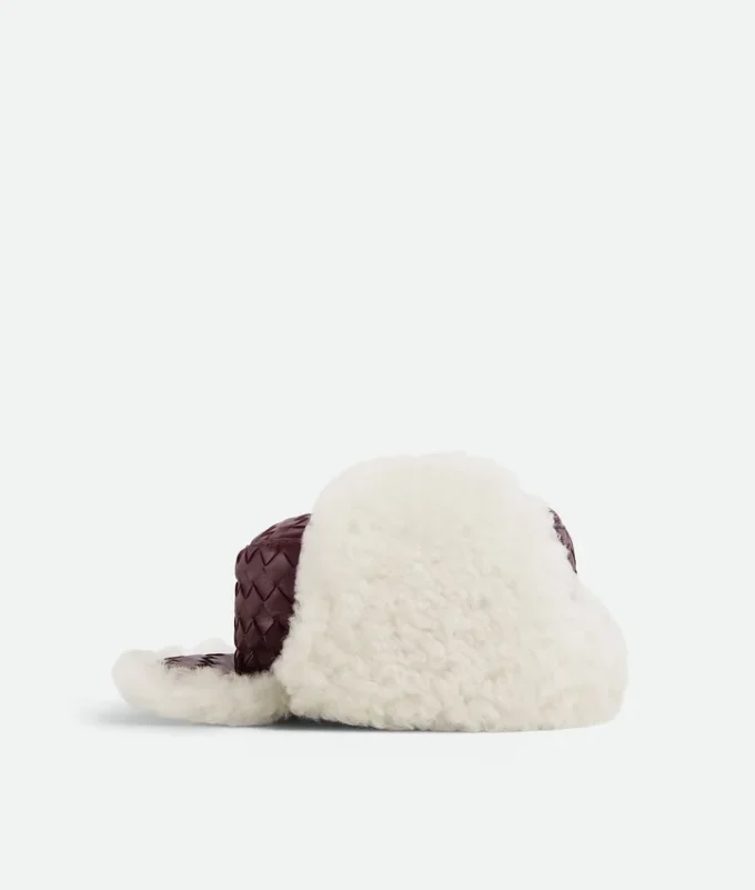 Sombrero de aviador de piel Intrecciato