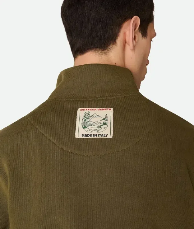 Sudadera con cremallera de felpa de algodón